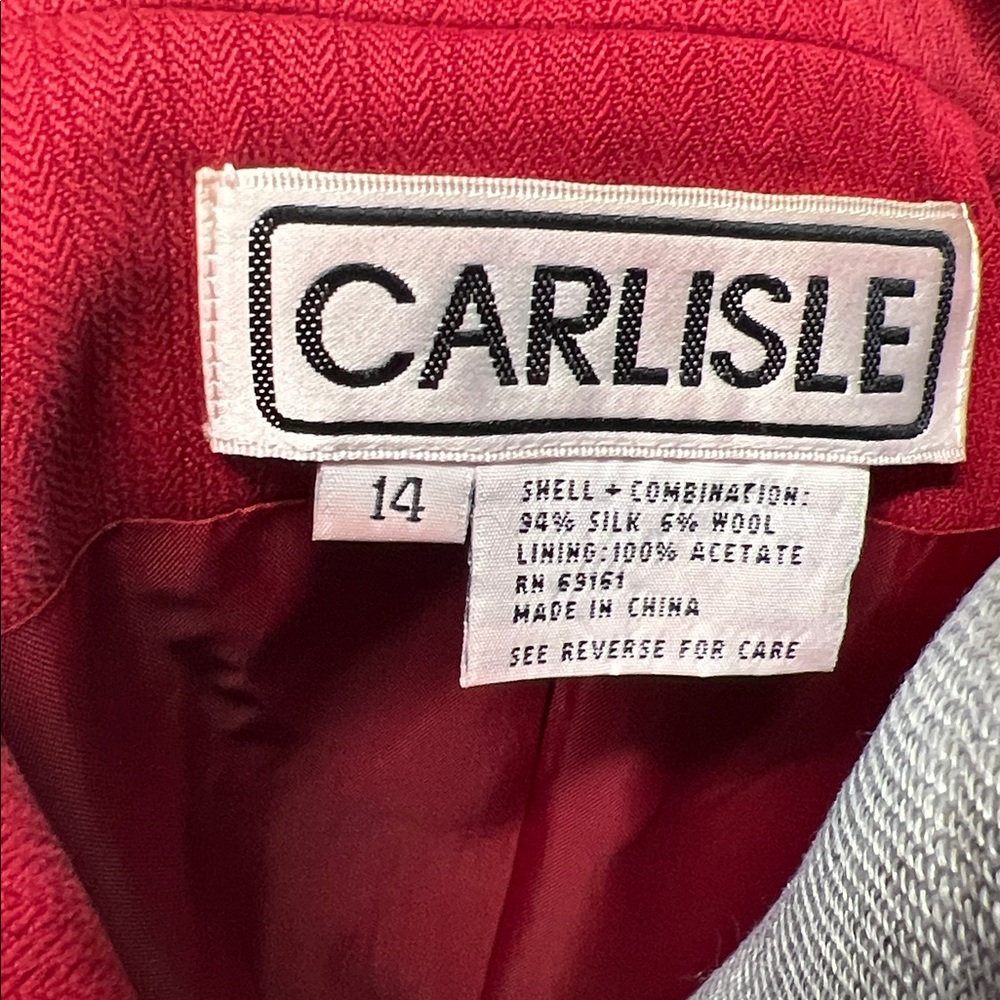 Carlisle brand soft red cropped front zipper jacket. - Picture 2 of 13